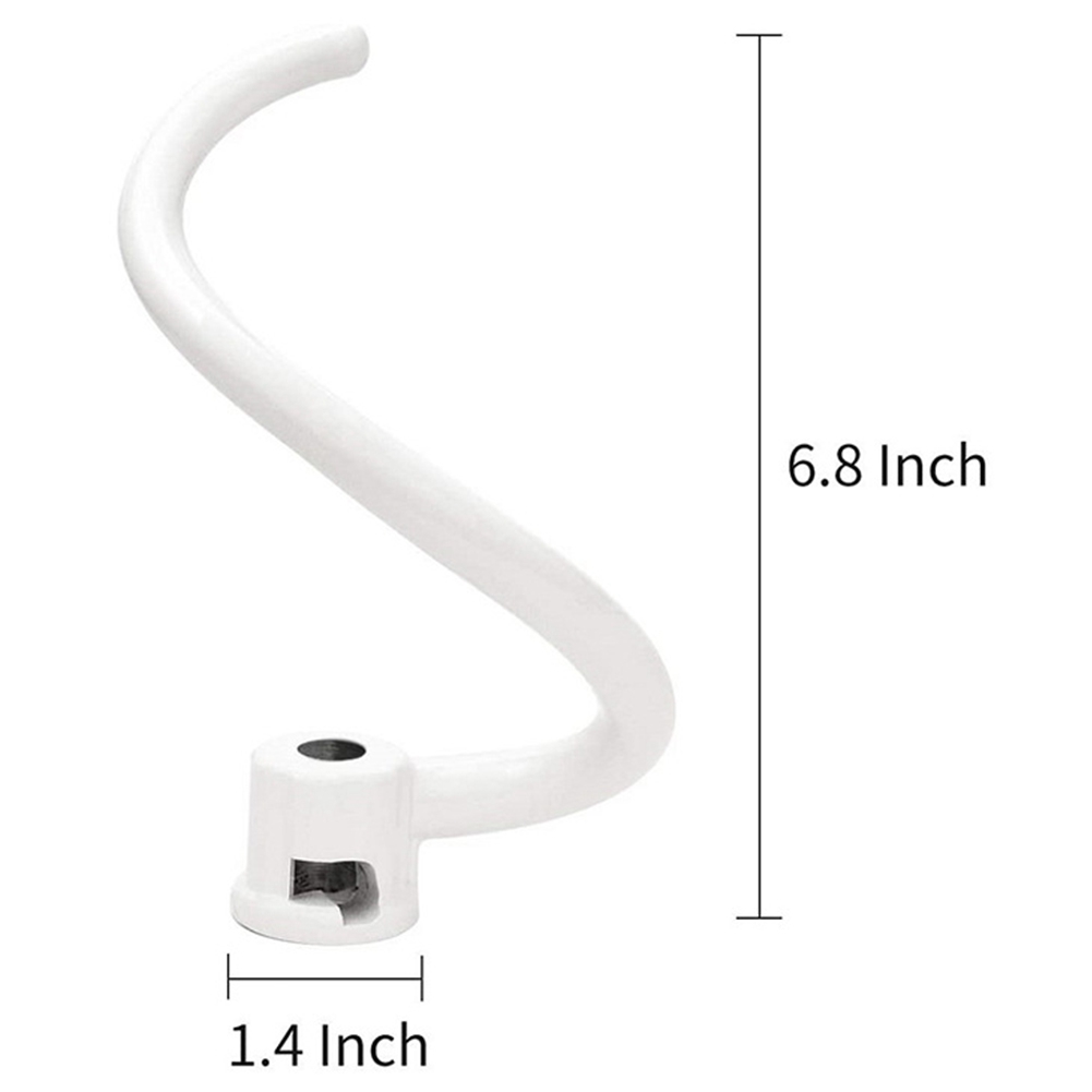 Commercial Kitchenaid - YCOC-Spiralbeschichteter Metall-Teigknethaken für Kitchenaid 6QT Vertikalhub-Mixer-Schüssel