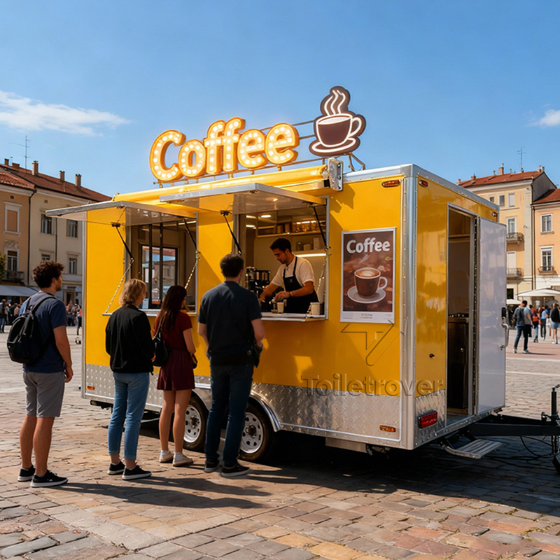 Commercial Kitchen Trailer - Kommerzieller Streetfood-Truck Döner Kebab Outdoor-Food-Trailer Vintage