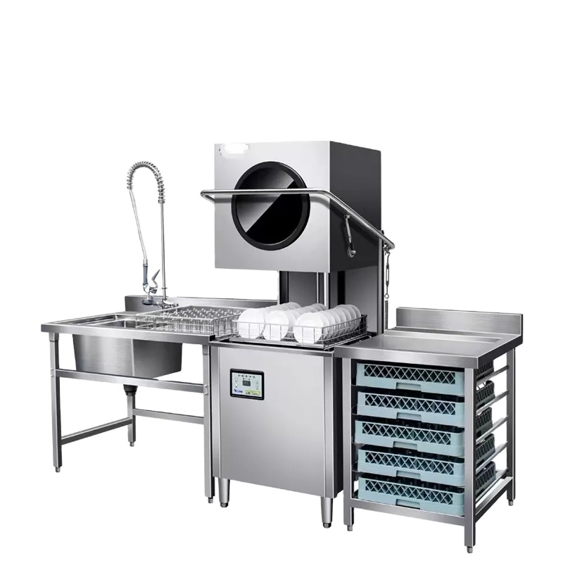 Commercial Kitchen Dishwasher - Restaurantküchen-Ausrüstung Freistehende Elektrische Gewerbliche Haubenspülmaschine mit