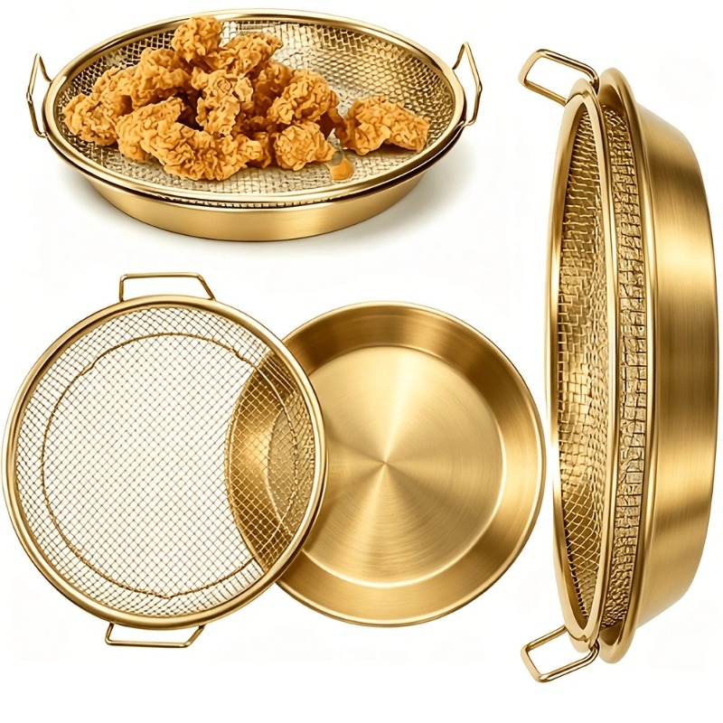 Goldfarbener, robuster Frittie – Commercial Kitchen Pots And Pans Bewertung und Preis