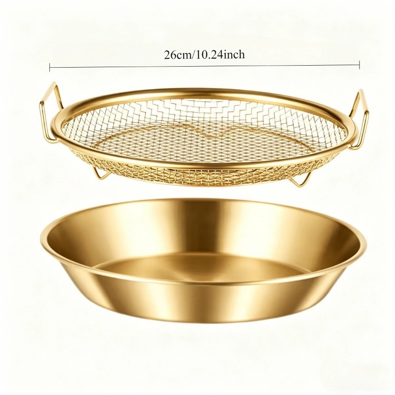 Goldfarbener, robuster Frittie – Commercial Kitchen Pots And Pans Bewertung und Preis