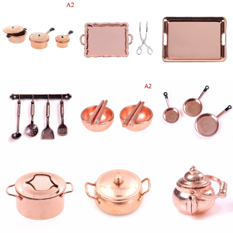 Maßstab 1:12 Puppenhaus Miniat – Commercial Kitchen Pots And Pans Bewertung und Preis
