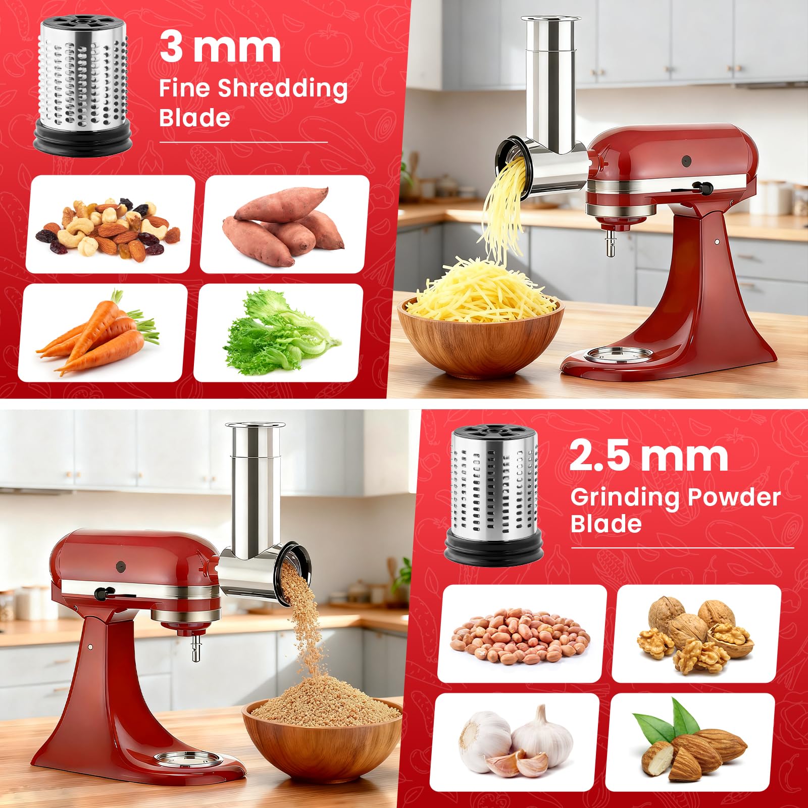 Edelstahl-Schredder-Käsereibe- – Commercial Kitchenaid Bewertung und Preis