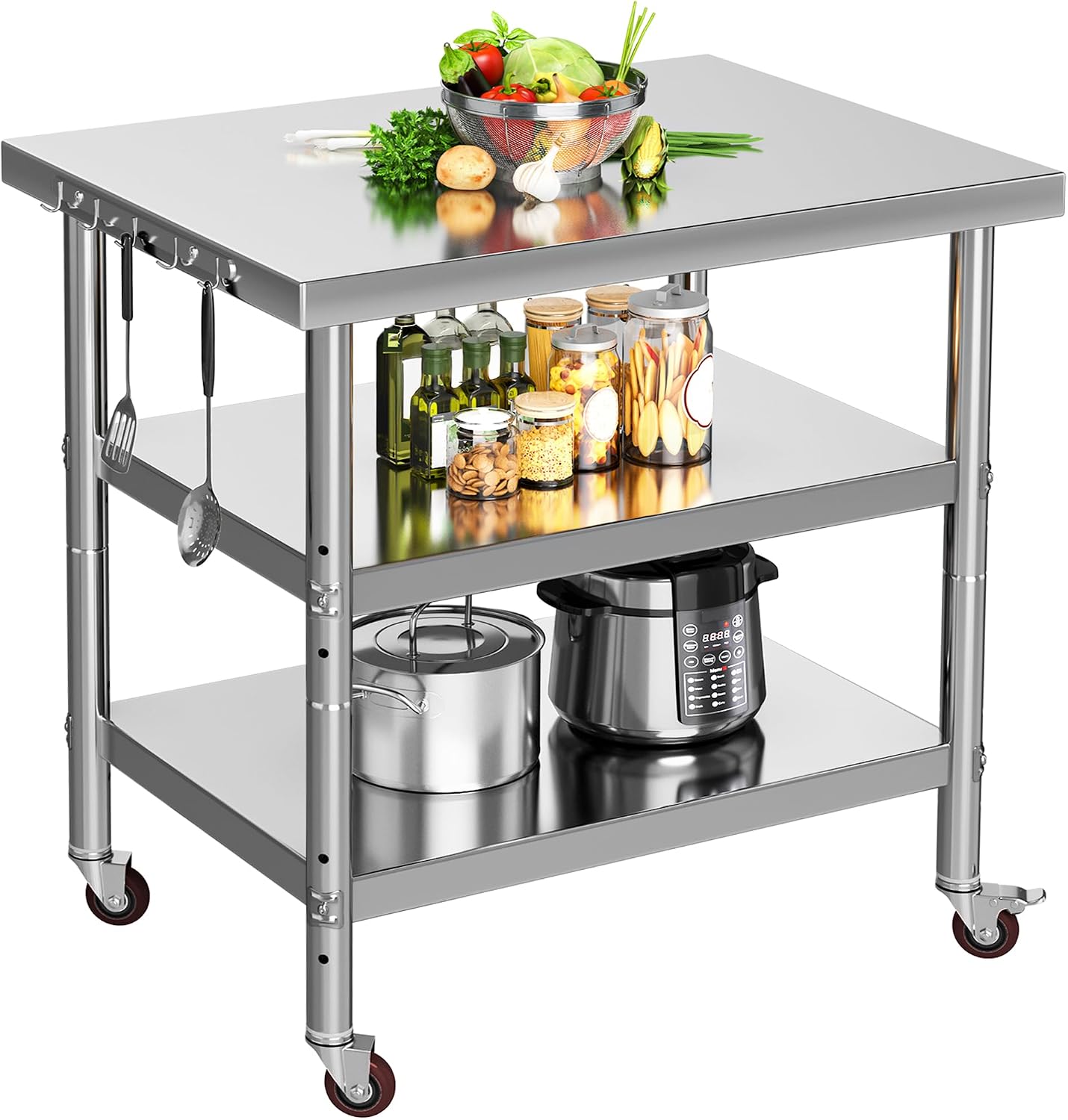 Edelstahl-Arbeitstisch für die – Commercial Kitchen On Wheels Bewertung und Preis