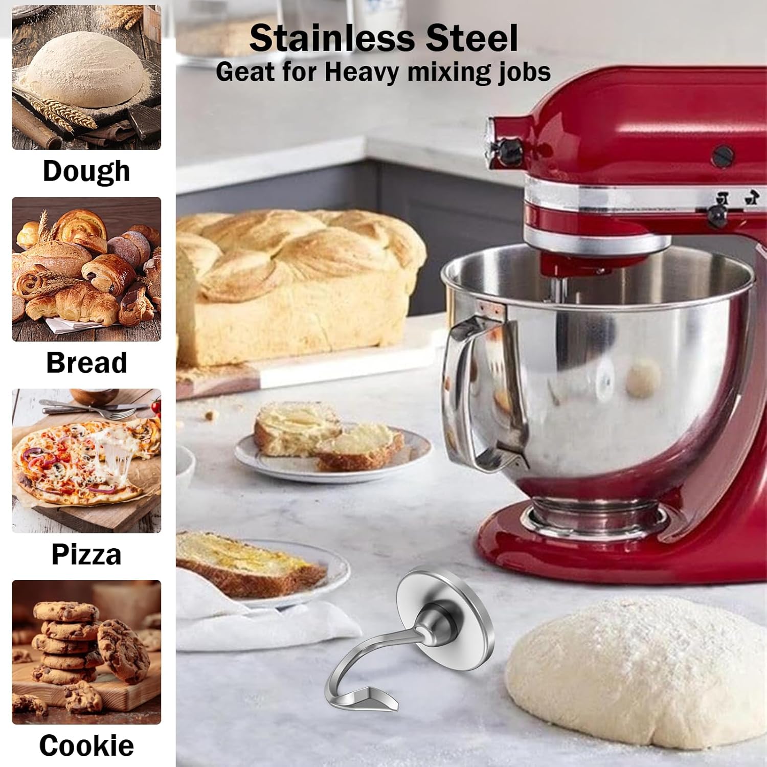 Edelstahl-Knethaken mit Feder  – Commercial Kitchenaid Bewertung und Preis