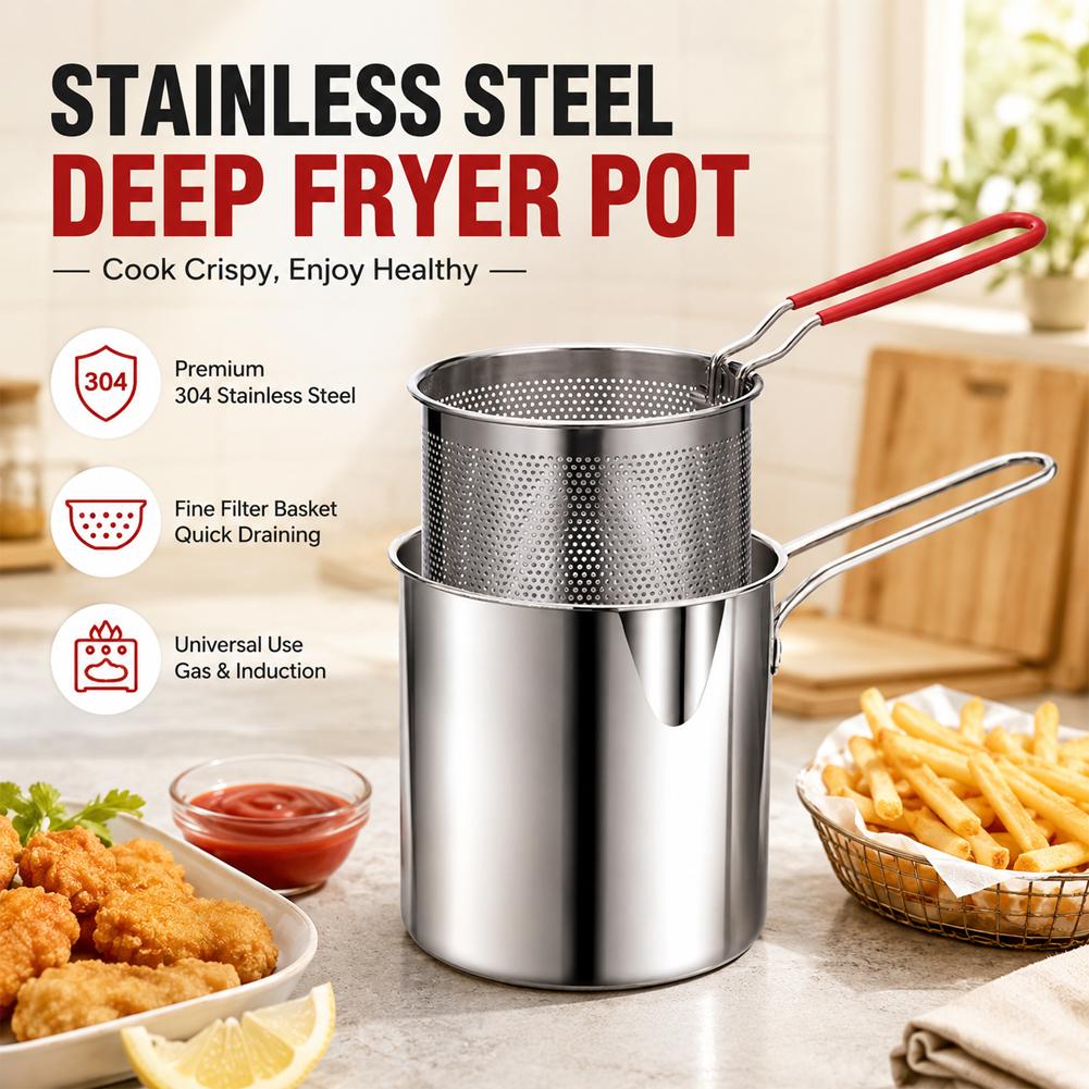 Edelstahl-Frittiertopf mit Sie – Commercial Kitchen Pots And Pans Bewertung und Preis